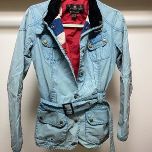 Barbour Moto denim Union Jack jacket